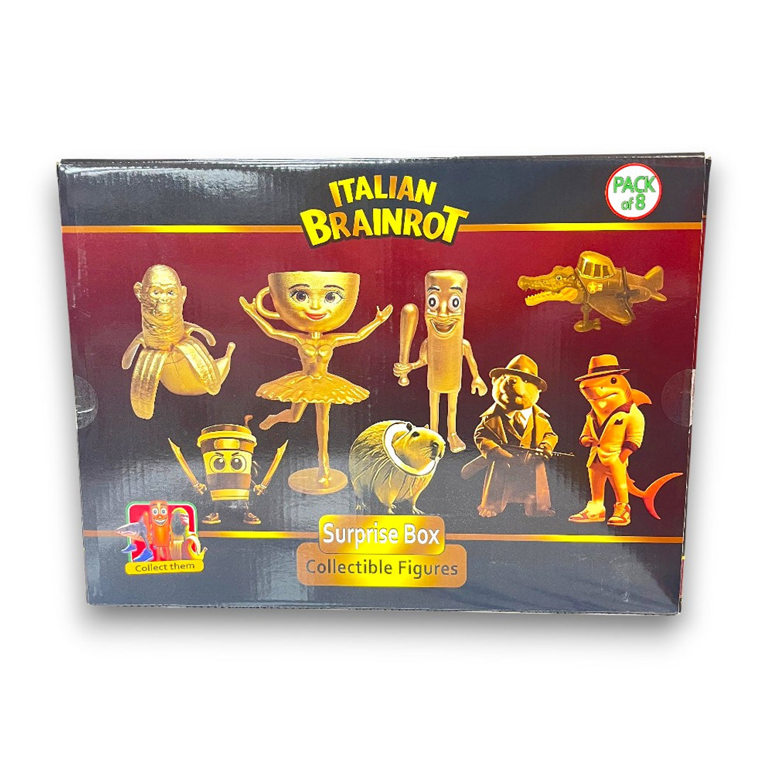 Italian Brainrot Golden Edition 8-Pack Surprise Figures â€“ 5 Inch Collectibles (8 Styles Assorted)