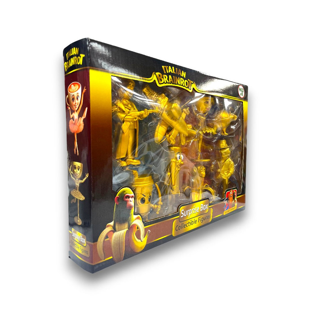 Italian Brainrot Golden Edition 8-Pack Surprise Figures â€“ 5 Inch Collectibles (8 Styles Assorted)