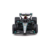 Bburago 1: 43 Formula (without helmet & plastic stand - Mercedes - AMG Petronas F1 W15 Team (2024) 2 - Pk. (Vertical) Die-Cast Model Car