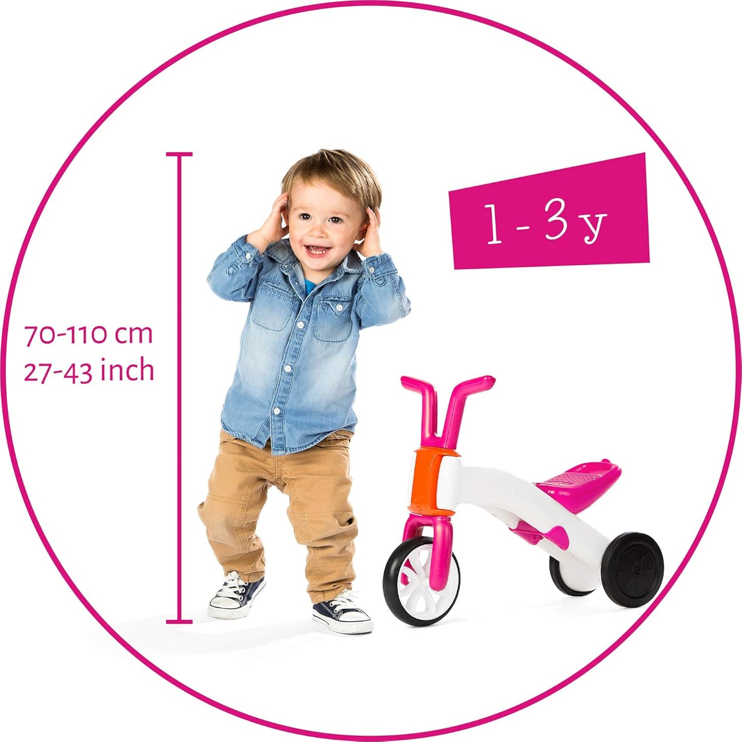 Chillafish - Bunzi 2-in-1 Gradual Balance Bike (Pink)
