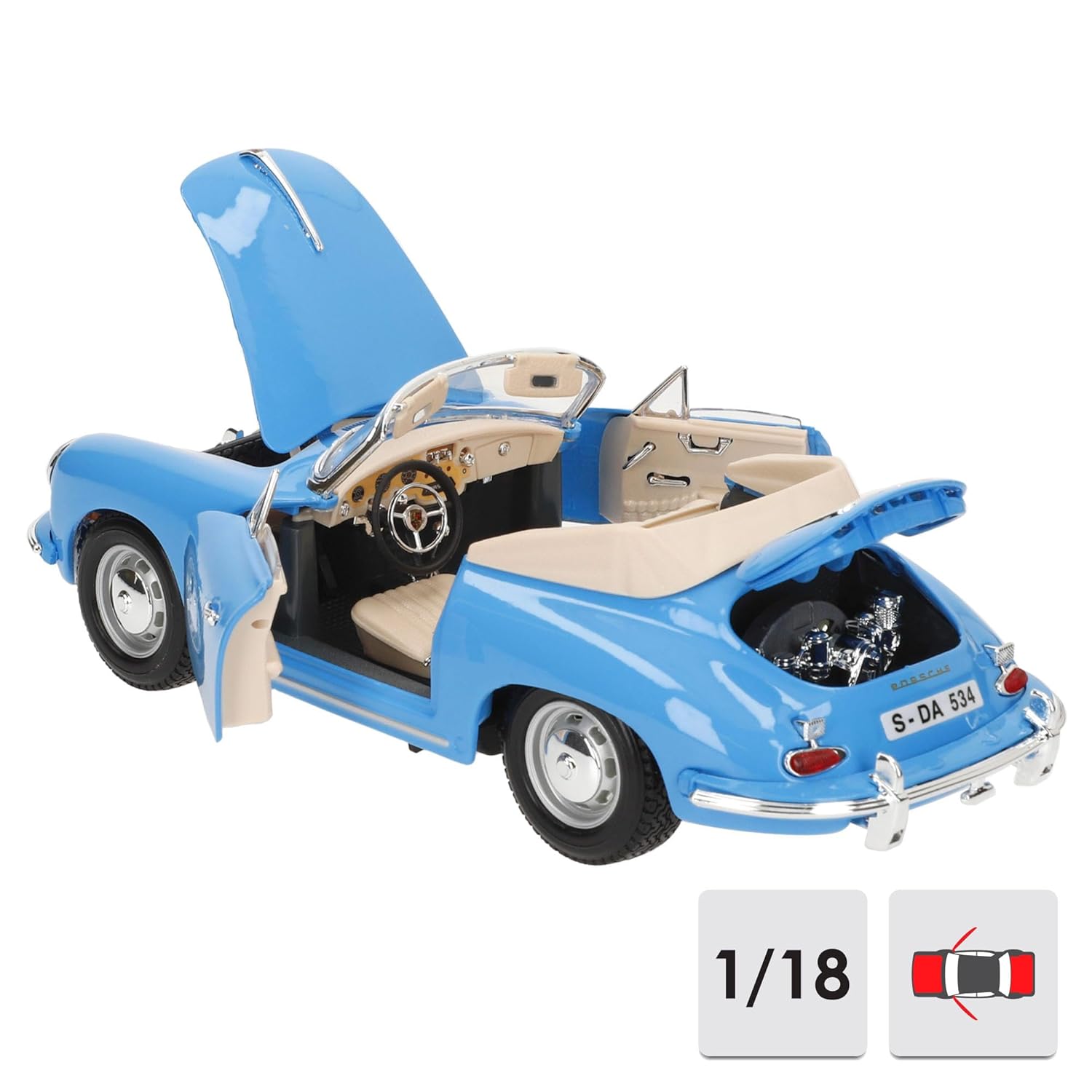 1:18 (Coll B) - PORSCHE 356B CABRIOLET (1961)