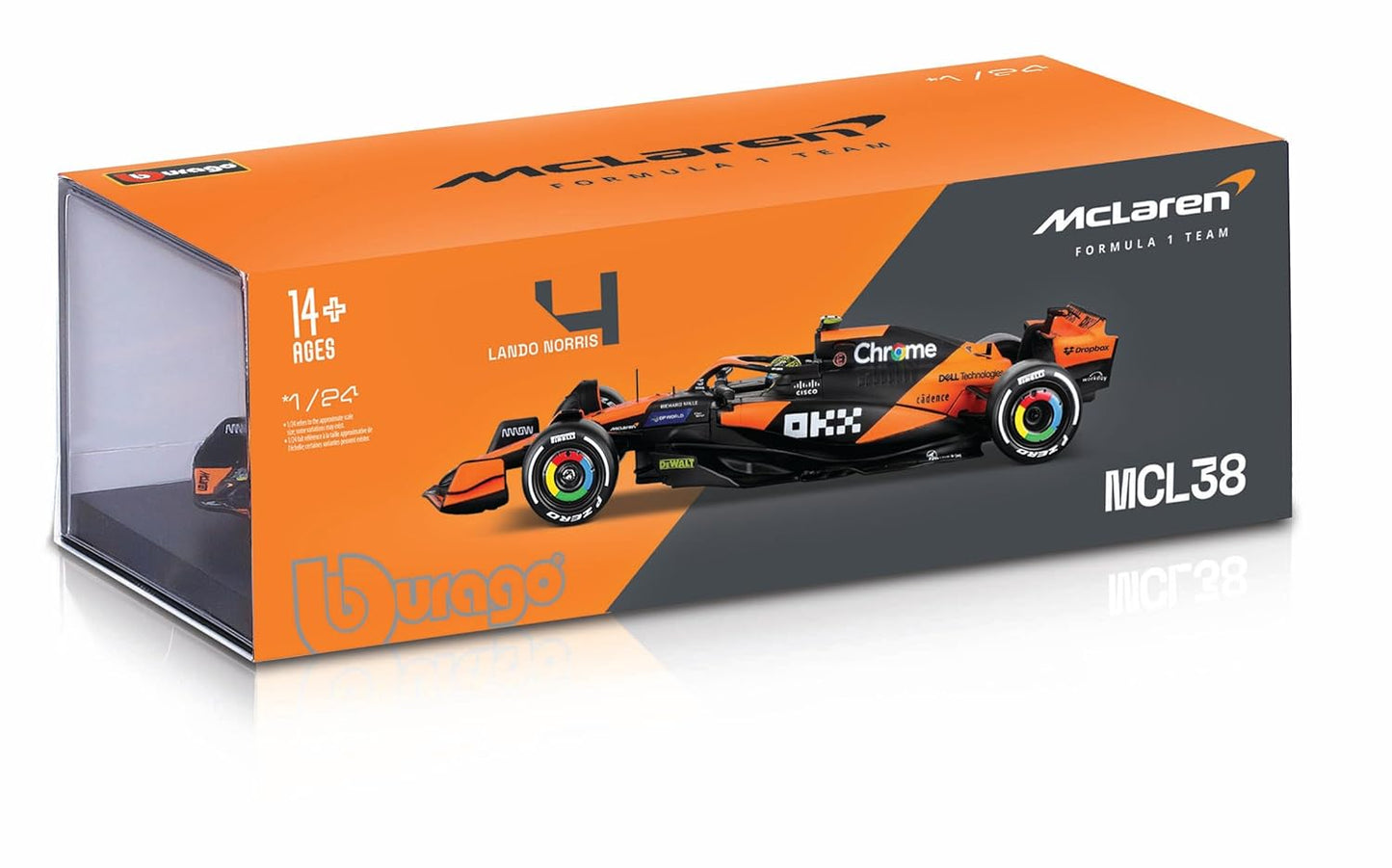 1:24 Formula Model Kit (with helmet, without plastic stand) -  McLaren Team MCL38- #4