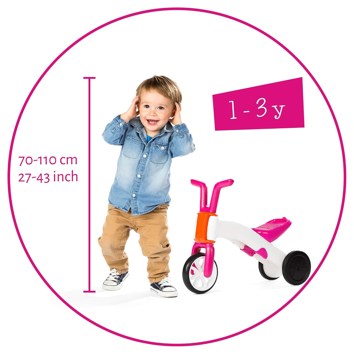 Chillafish - Bunzi 2-in-1 Gradual Balance Bike (Pink)