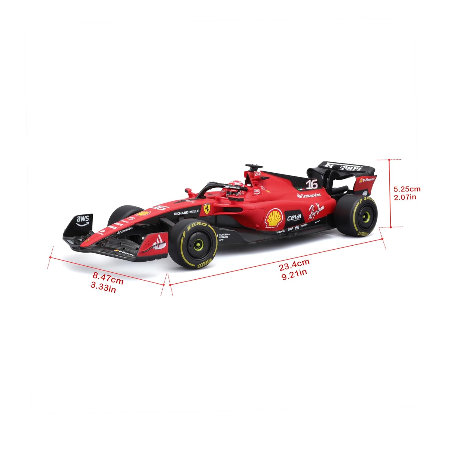 1:24 F1 - Ferrari SF-23 - 2.4 GHz (USB rechargeable)