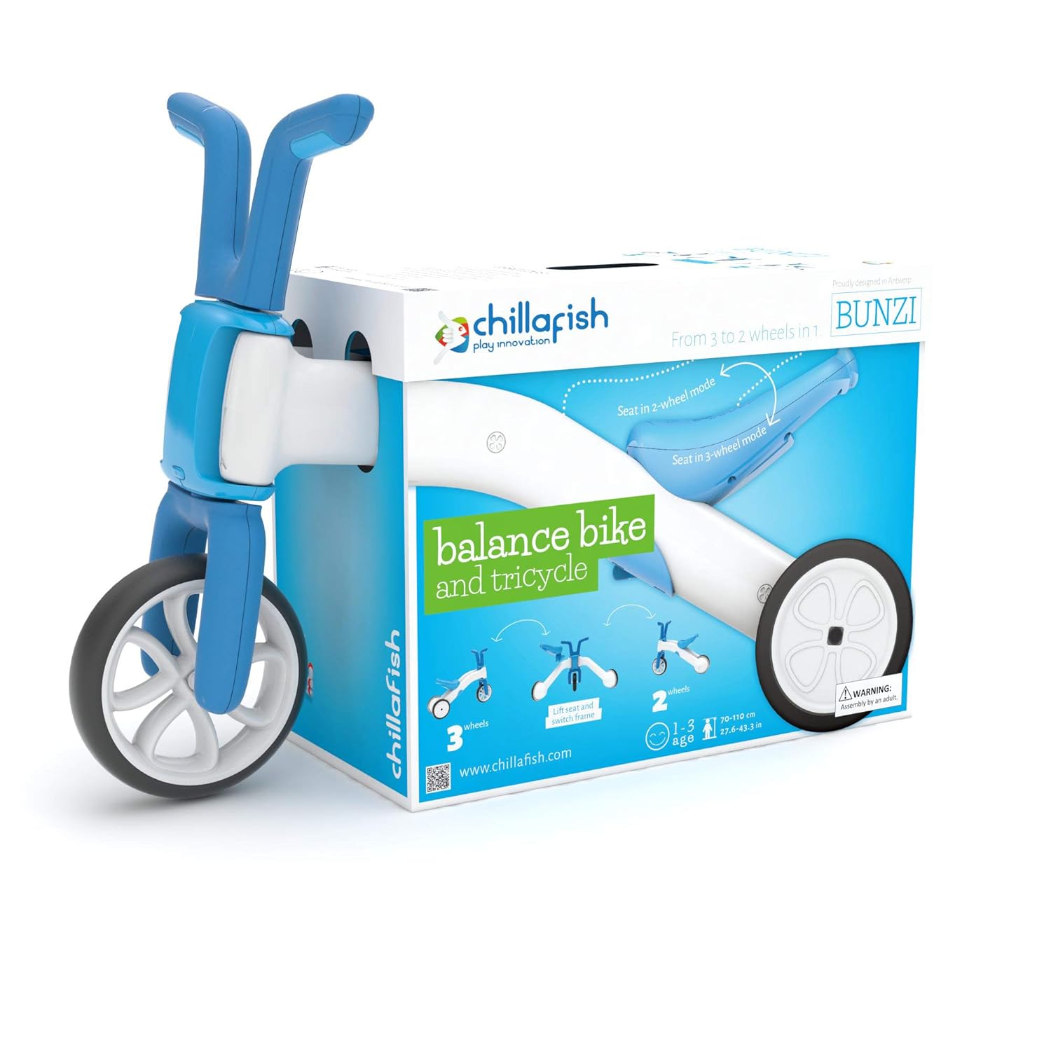 Chillafish - Bunzi 2-in-1 Gradual Balance Bike (Blue)