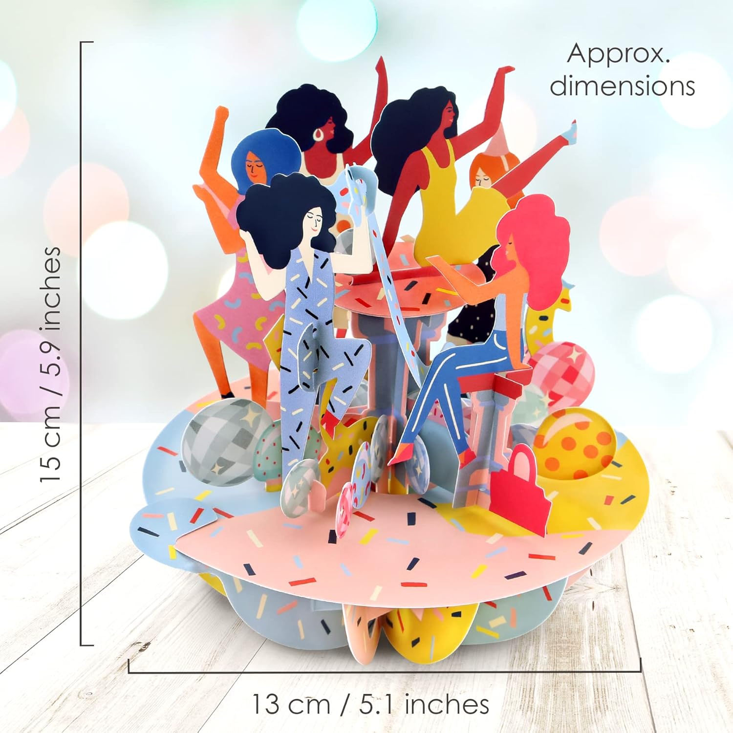 Santoro Pirouette, 3D Pop Up Greeting Card - Girls Just Wanna Have Fun - For Her, For Girls, For Mum, Birthday, Celebration