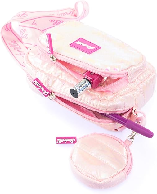 Girabrilla Puffer Pochette - Borsa Tracolla (Light Pink)