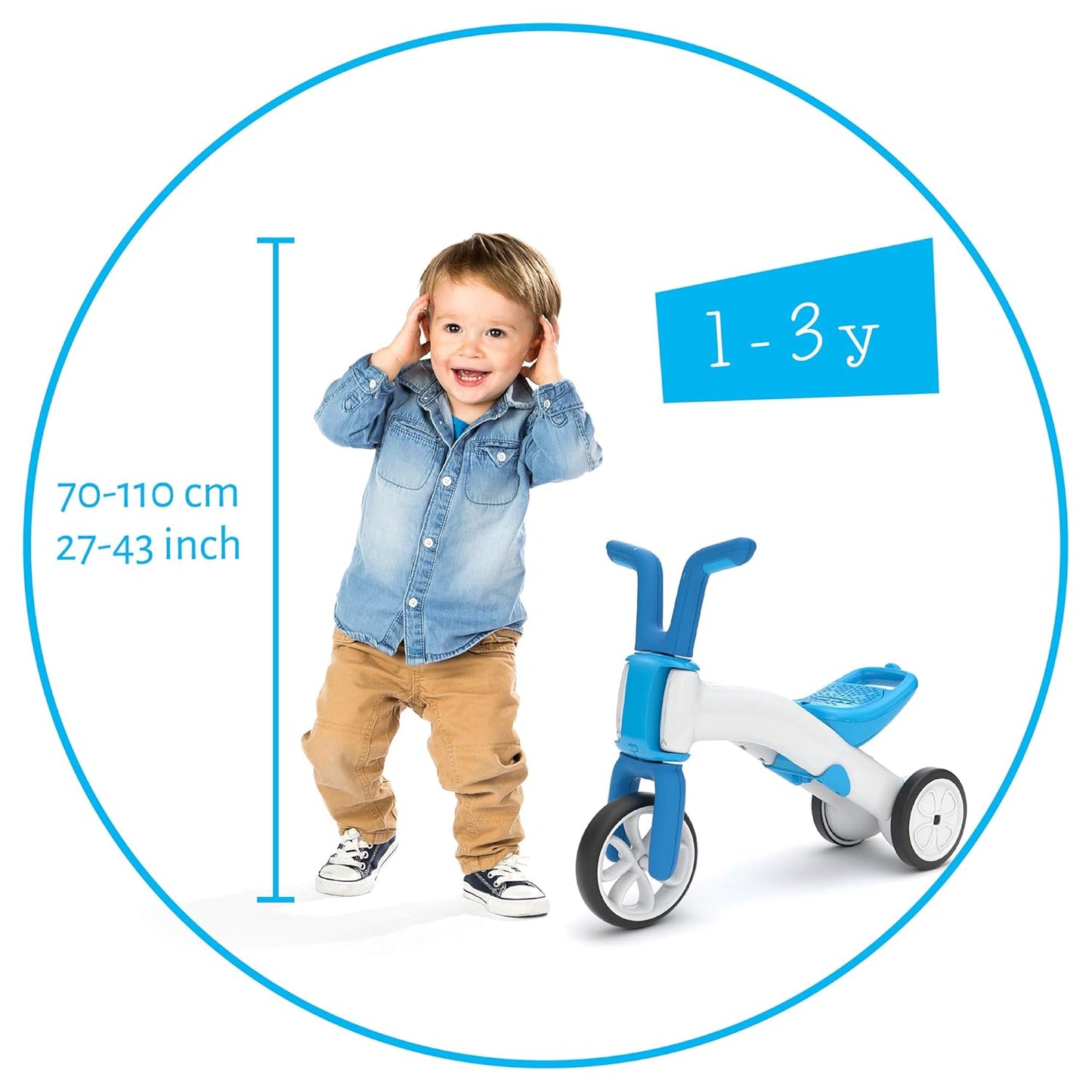 Chillafish - Bunzi 2-in-1 Gradual Balance Bike (Blue)
