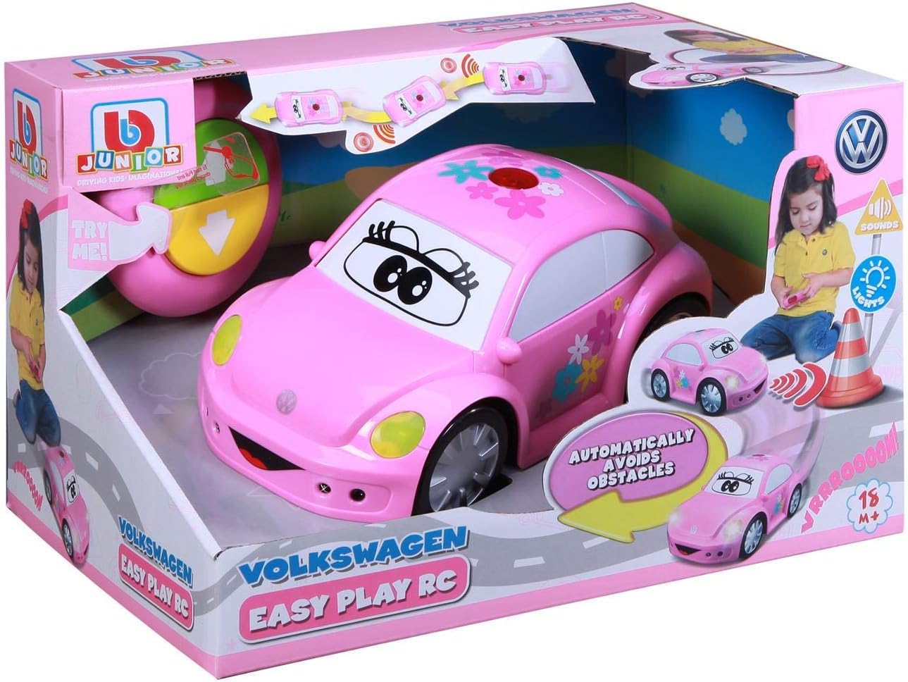 BB Junior - Volkswagen Easy Play RC Toy Car - Pink