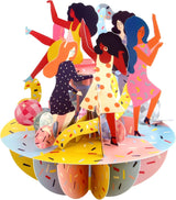 Santoro Pirouette, 3D Pop Up Greeting Card - Girls Just Wanna Have Fun - For Her, For Girls, For Mum, Birthday, Celebration