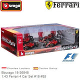 Bburago 1: 43 Ferrari Formula (without helmet & plastic stand) - 4 - pk. Die-Cast Model Car