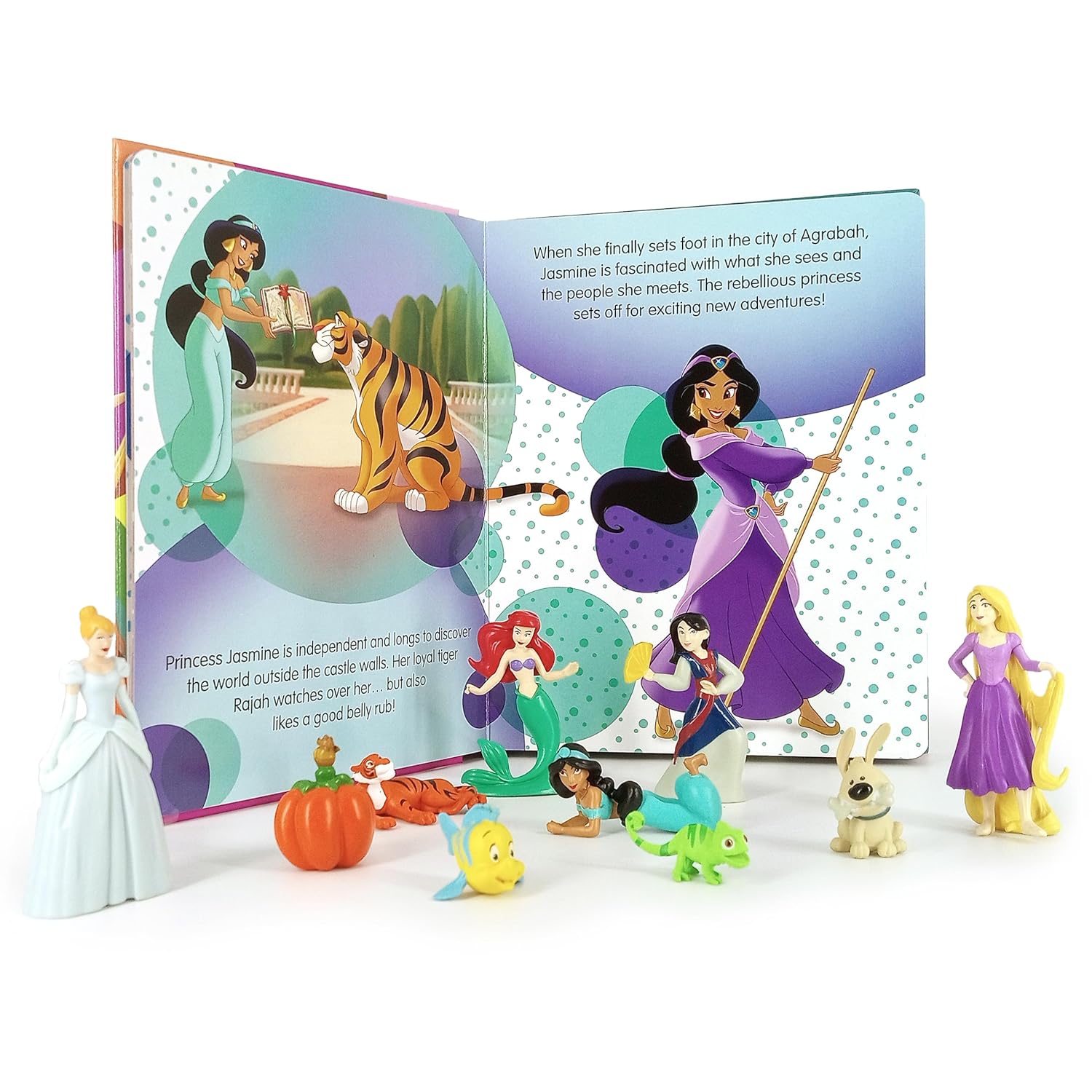 Disney Princess My Busy Books - Storybook, 10 figurines, playmat
