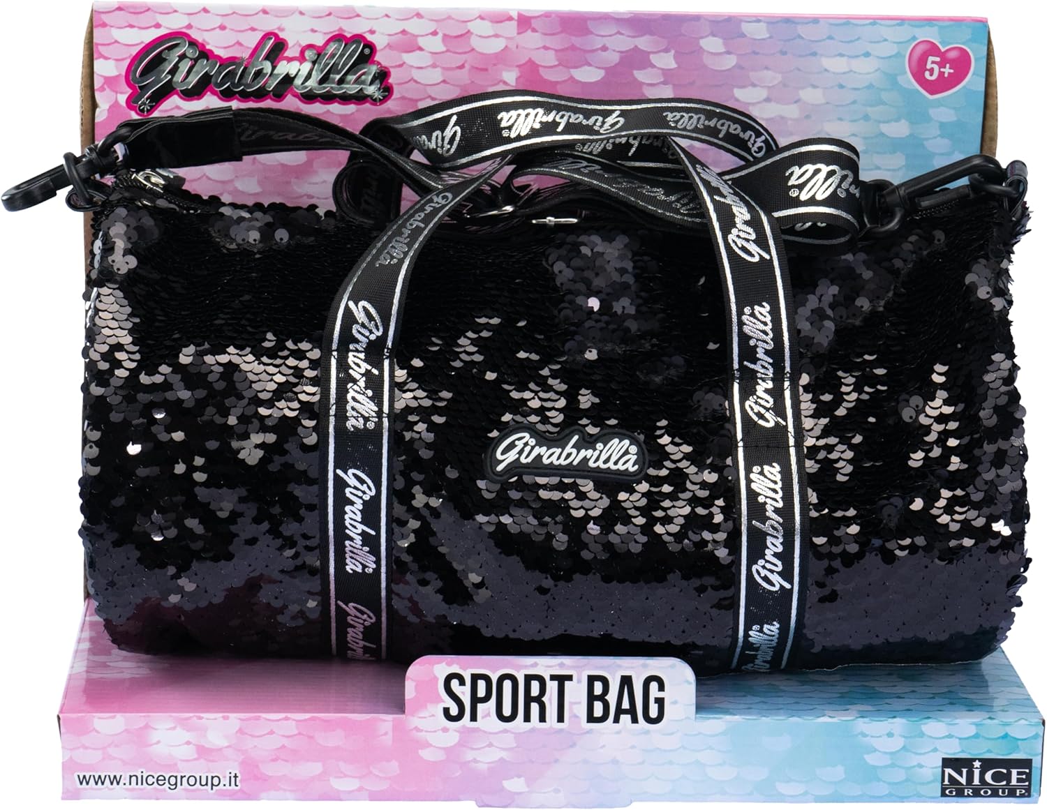Girabrilla - Sport Bag With Reversible Sequins - Black