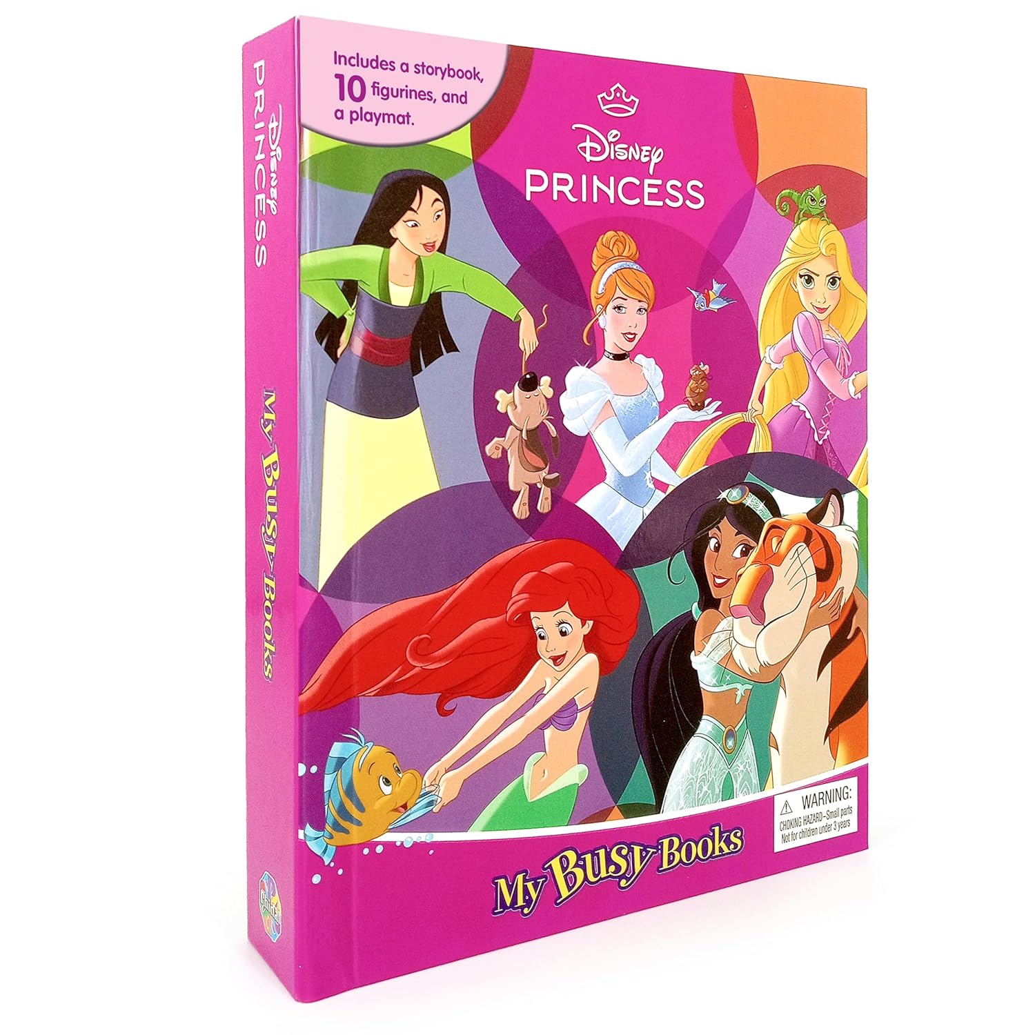 Disney Princess My Busy Books - Storybook, 10 figurines, playmat