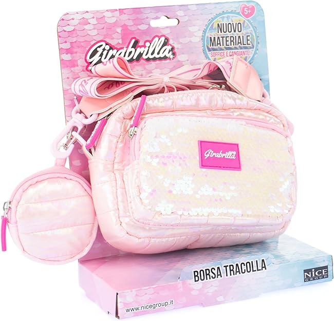 Girabrilla Puffer Pochette - Borsa Tracolla (Light Pink)