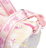 Girabrilla - Sport Bag With Reversible Sequins - White