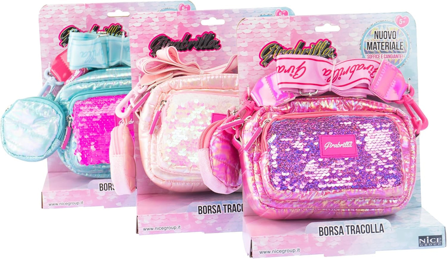 Girabrilla Puffer Pochette - Borsa Tracolla (Dark Pink)