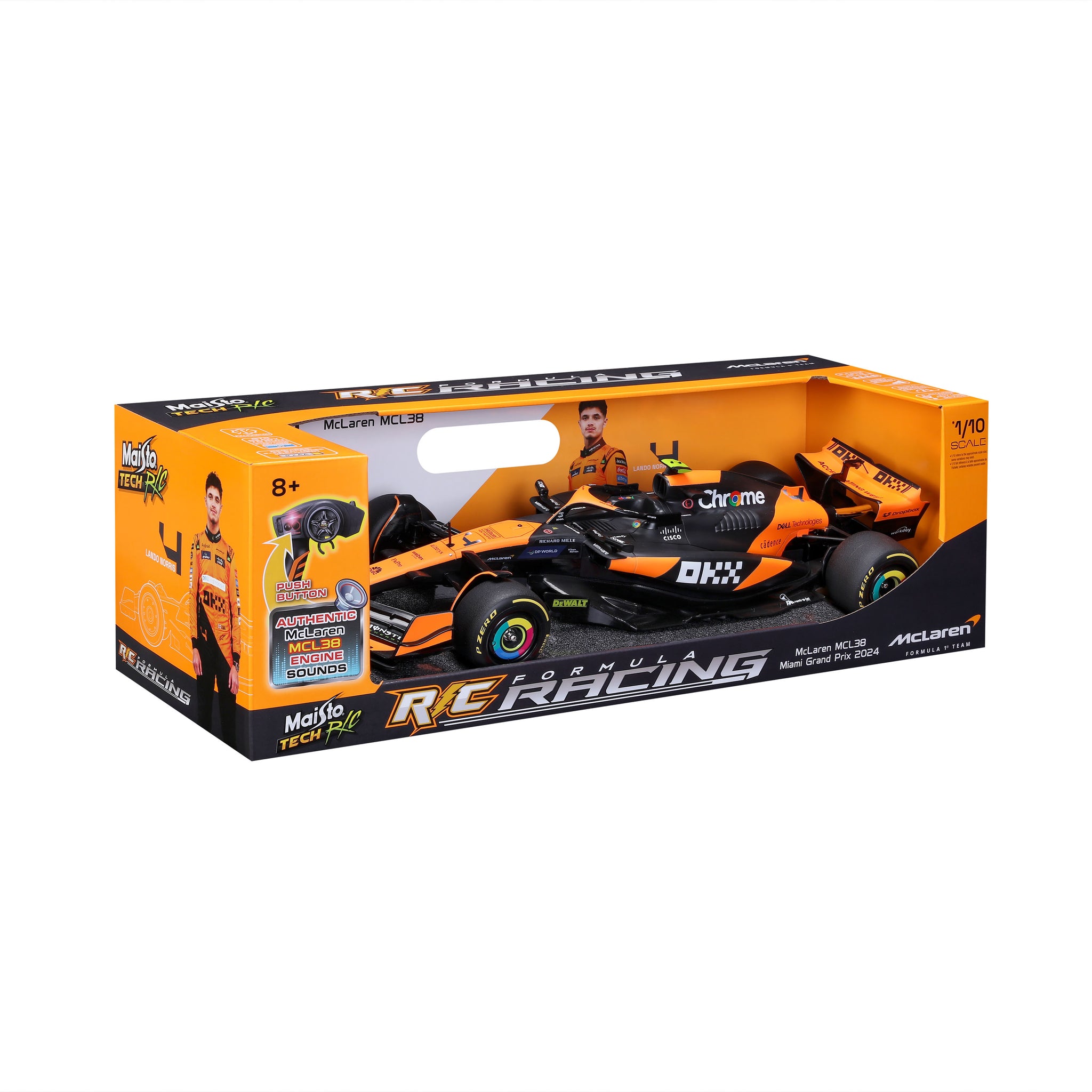 Maisto 1:10 Scale McLaren MCL38 Formula 1 Remote Control Race Car