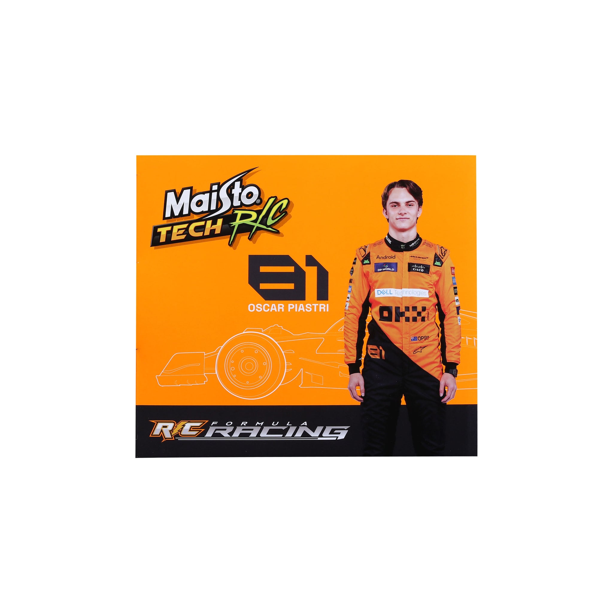 Maisto 1:10 Scale Remote Control McLaren MCL38 F1 Formula Racing Car, 2.4GHz RC Toy Replica (Item No. 82777)