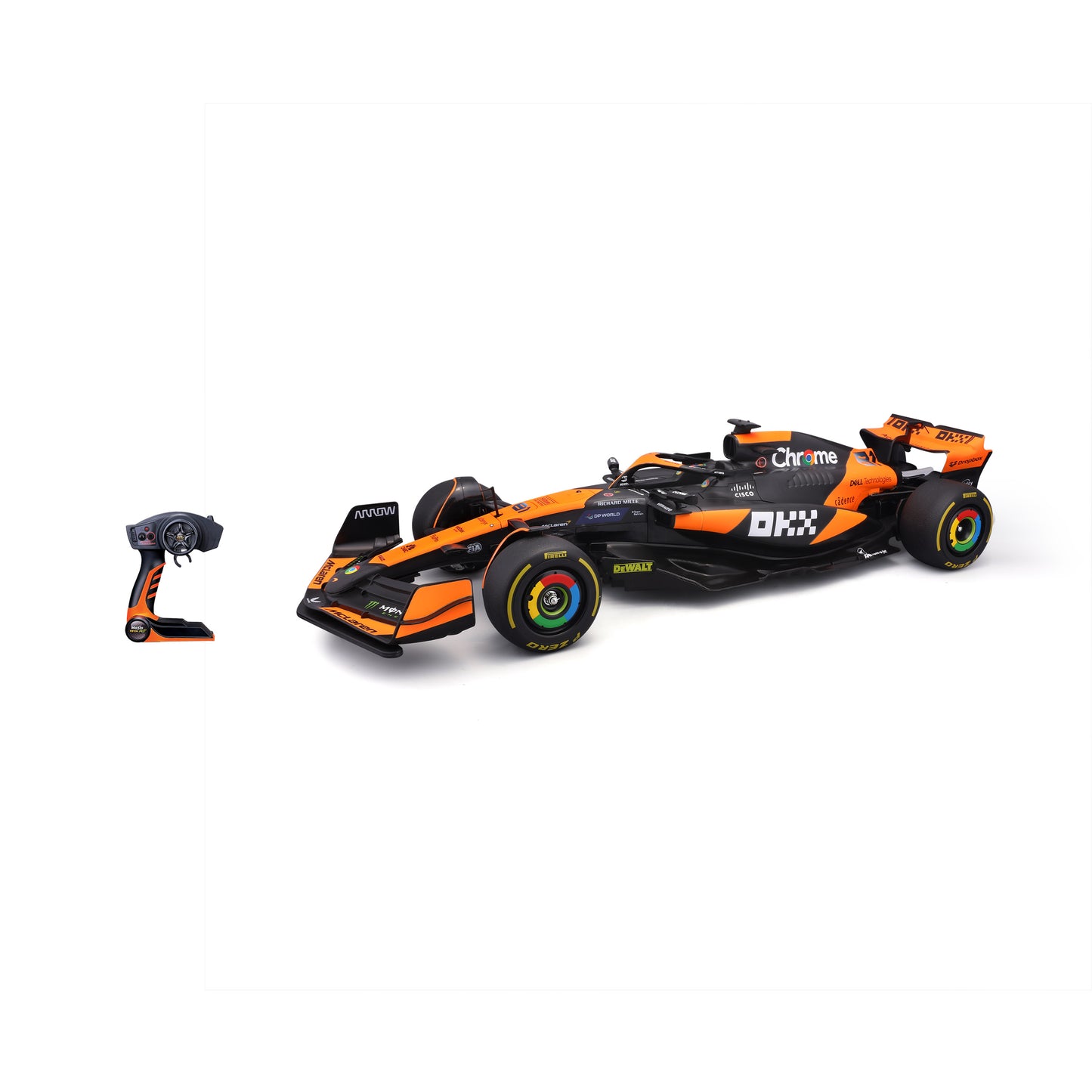 Maisto 1:10 Scale Remote Control McLaren MCL38 F1 Formula Racing Car, 2.4GHz RC Toy Replica (Item No. 82777)