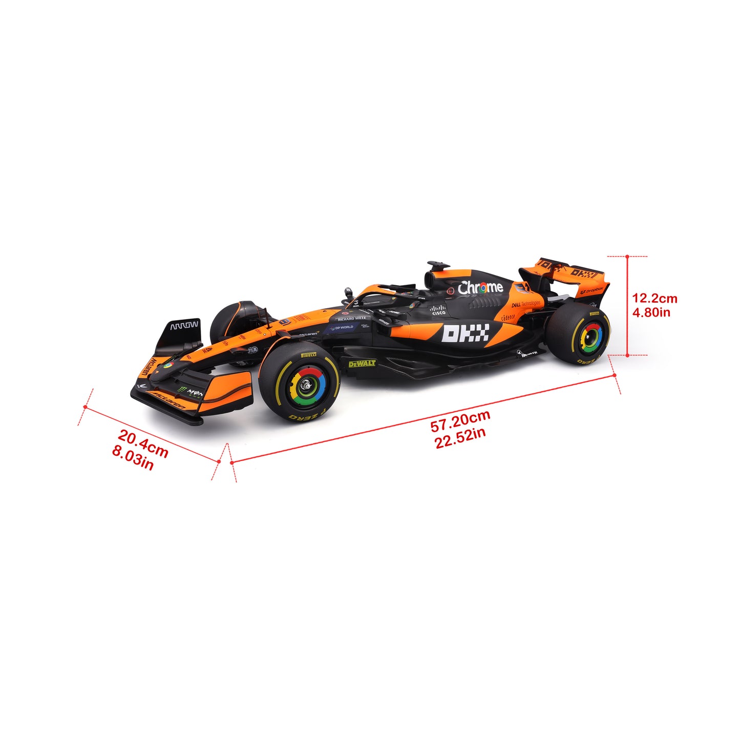 Maisto 1:10 Scale McLaren MCL38 Formula 1 Remote Control Race Car