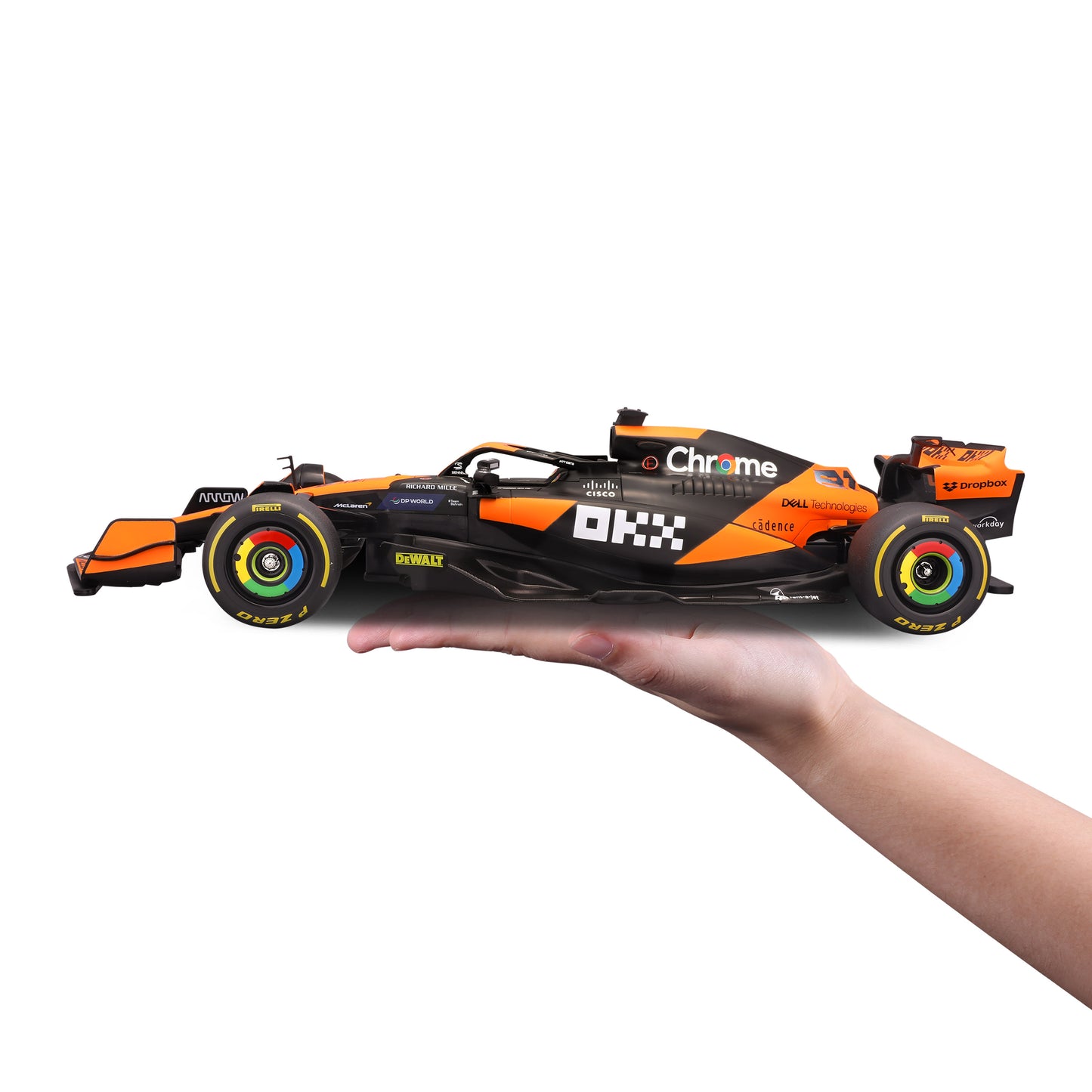 Maisto 1:10 Scale Remote Control McLaren MCL38 F1 Formula Racing Car, 2.4GHz RC Toy Replica (Item No. 82777)