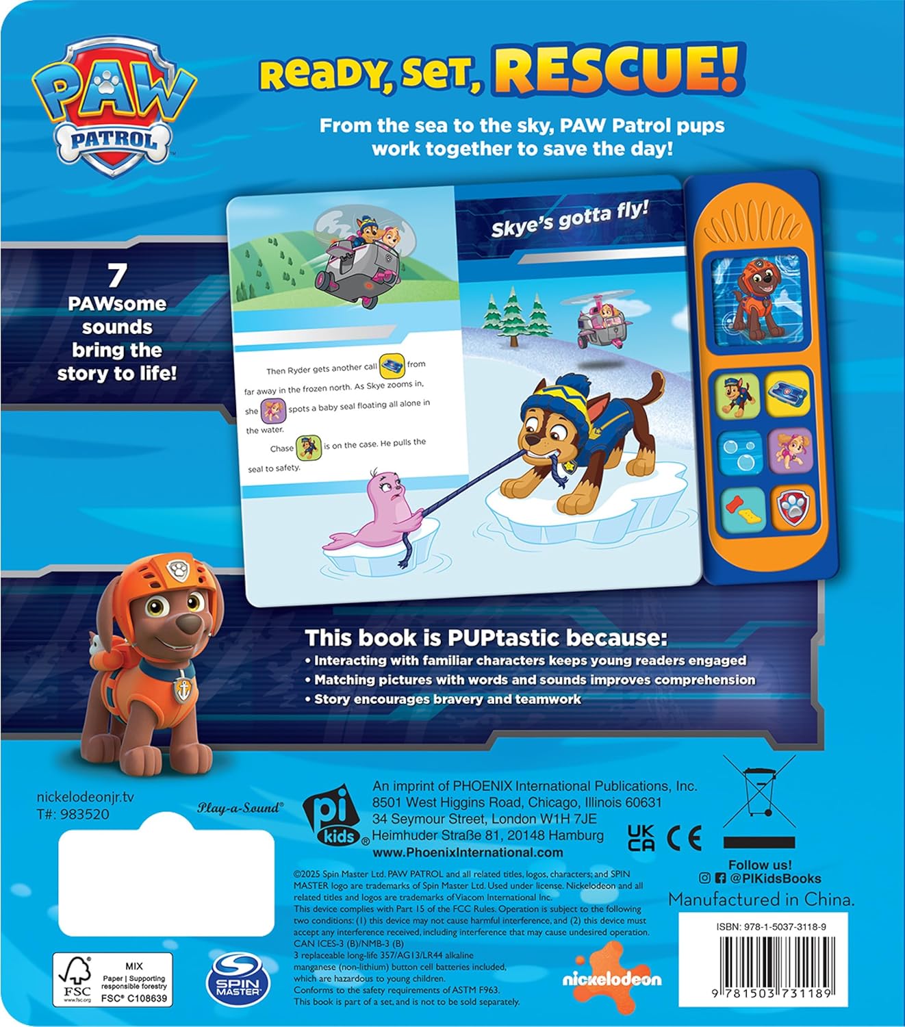 Paw Patrol - Ready, Set, Rescue! Sound Board Book