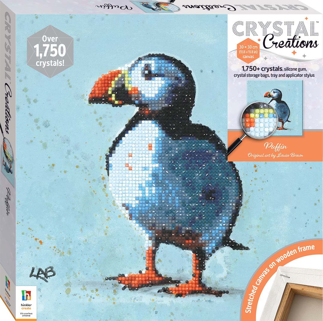Hinkler Crystal Creations Canvas: Puffin