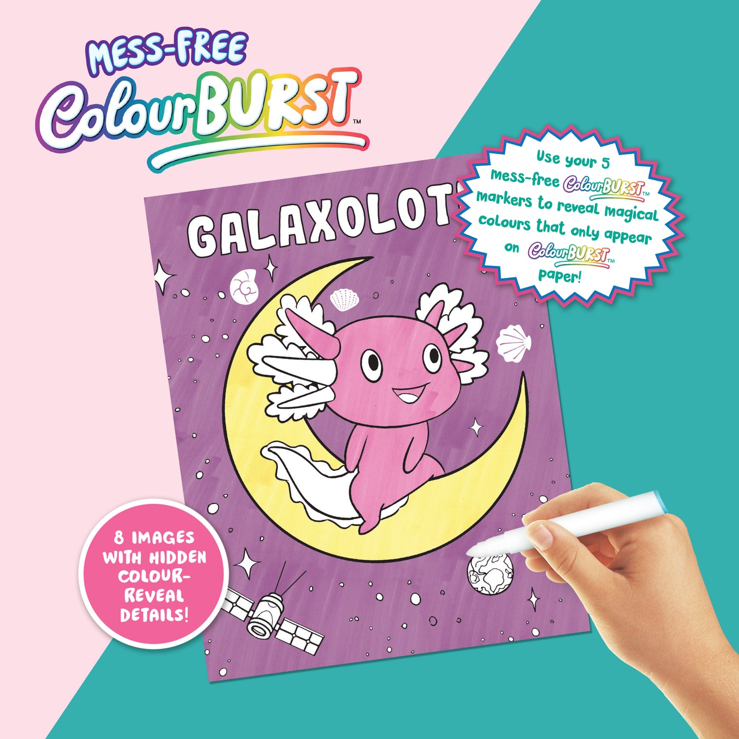 Hinkler Inkredibles Colour Burst Adorable Axolotls