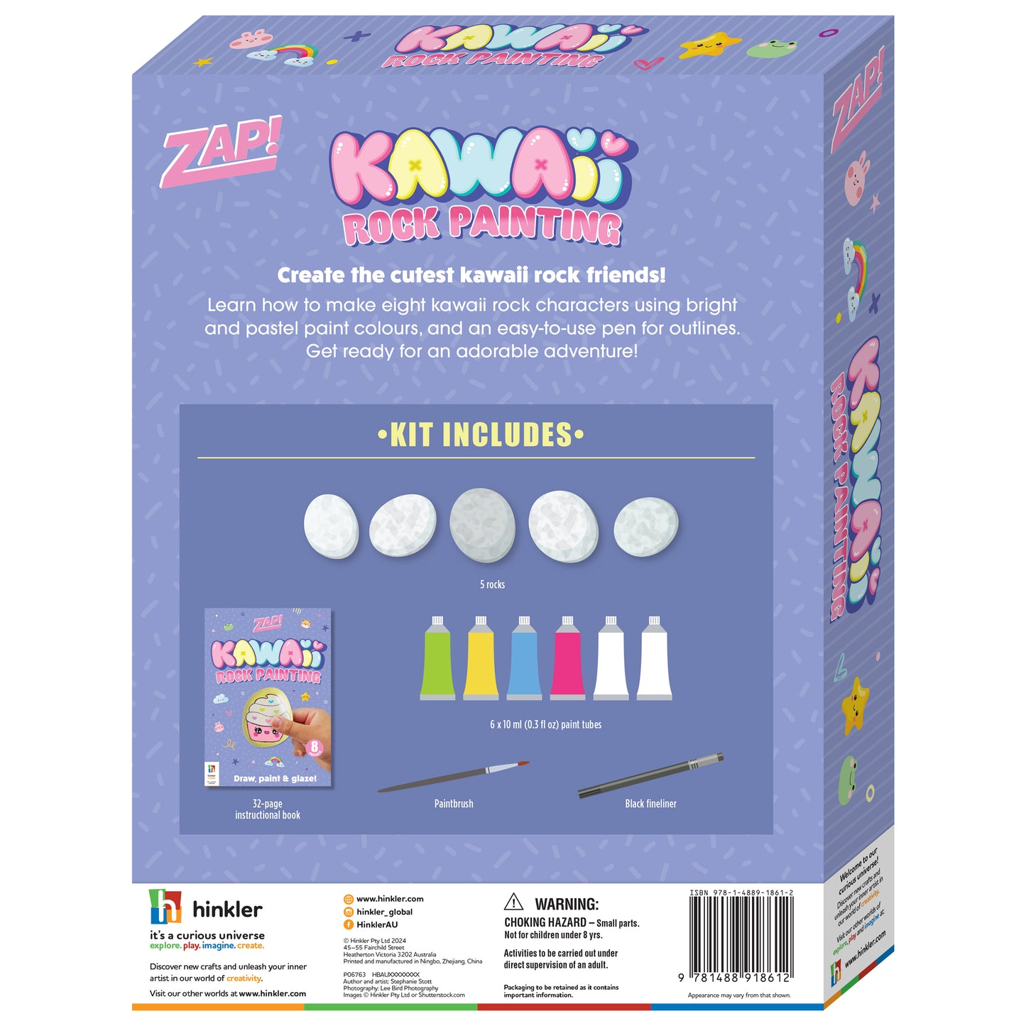 Hinkler Zap! Kawaii Rock Painting Kit
