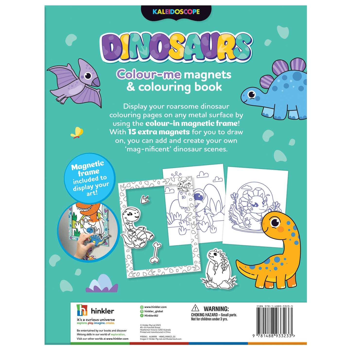 Hinkler Dinosaurs Colour-Me Magnets