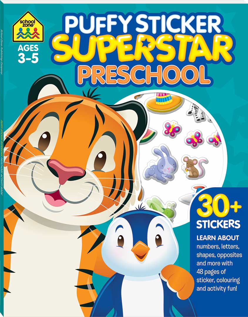 Hinkler School Zone Puffy Sticker Superstar: Preschool