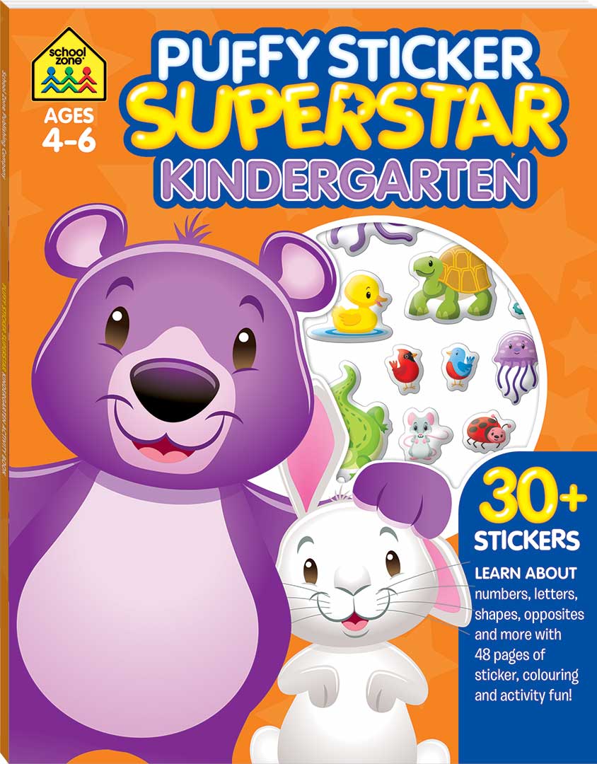 Hinkler School Zone Puffy Sticker Superstar: Kindergarten