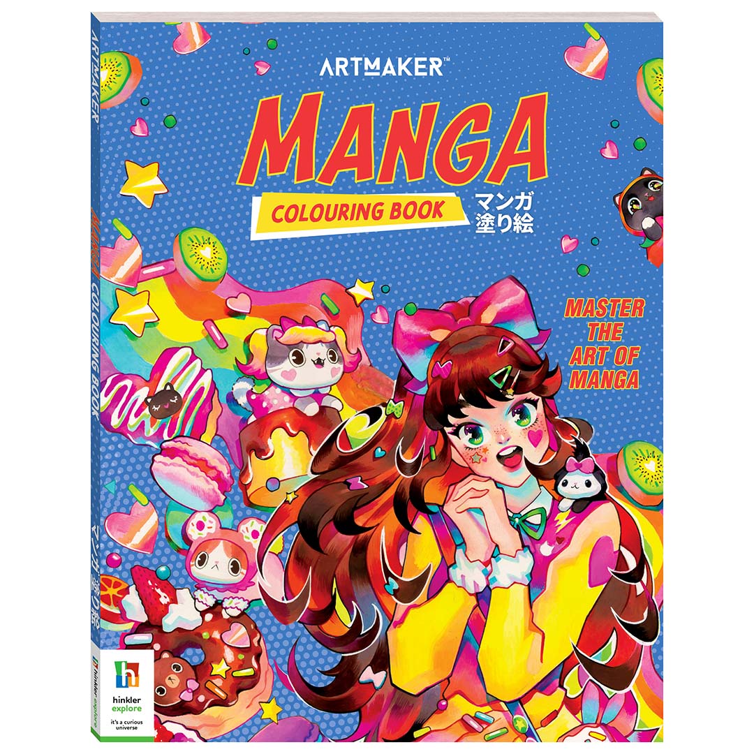 Hinkler Art Maker Manga Colouring Book