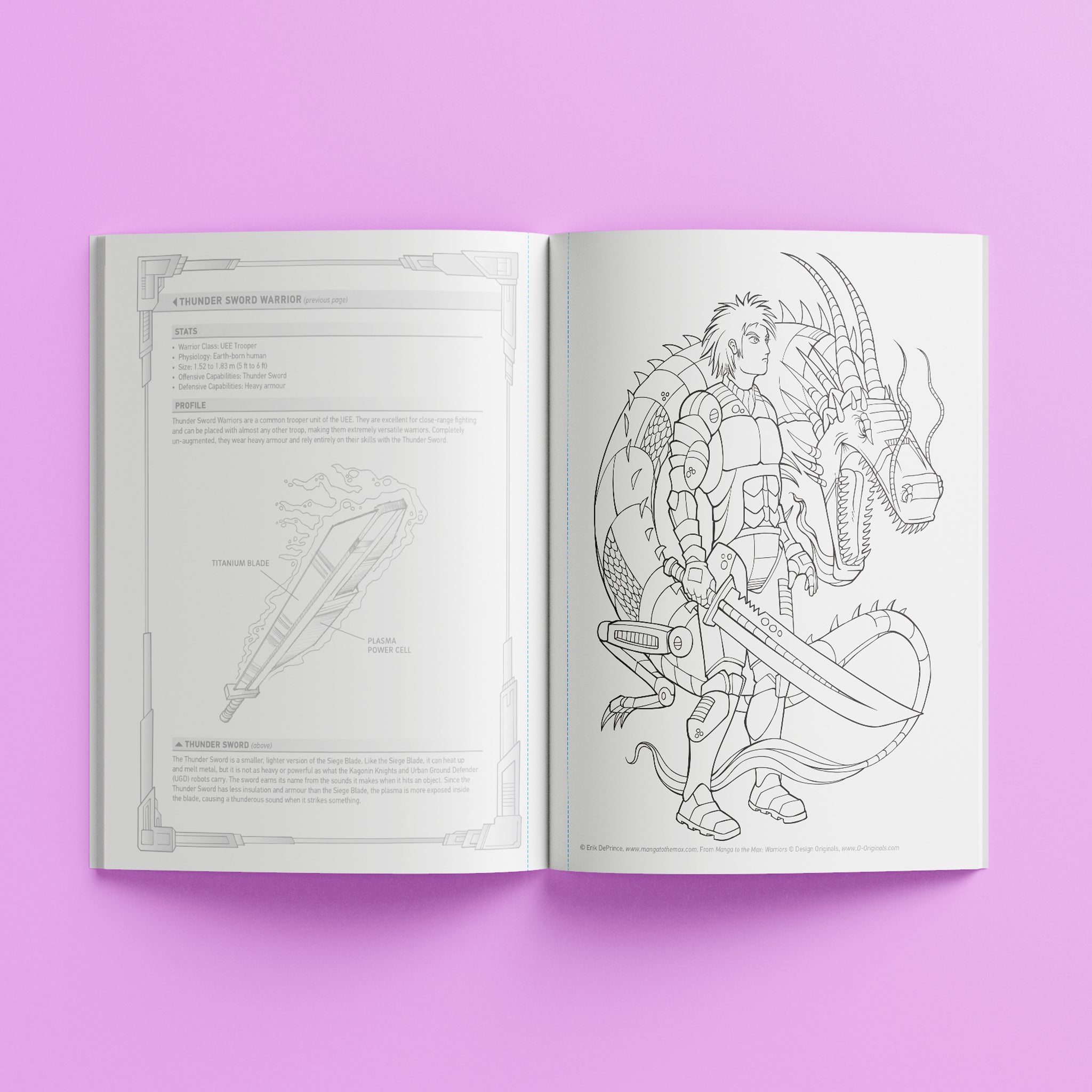 Hinkler Manga to the Max Drawing and Colouring Book: Warriors