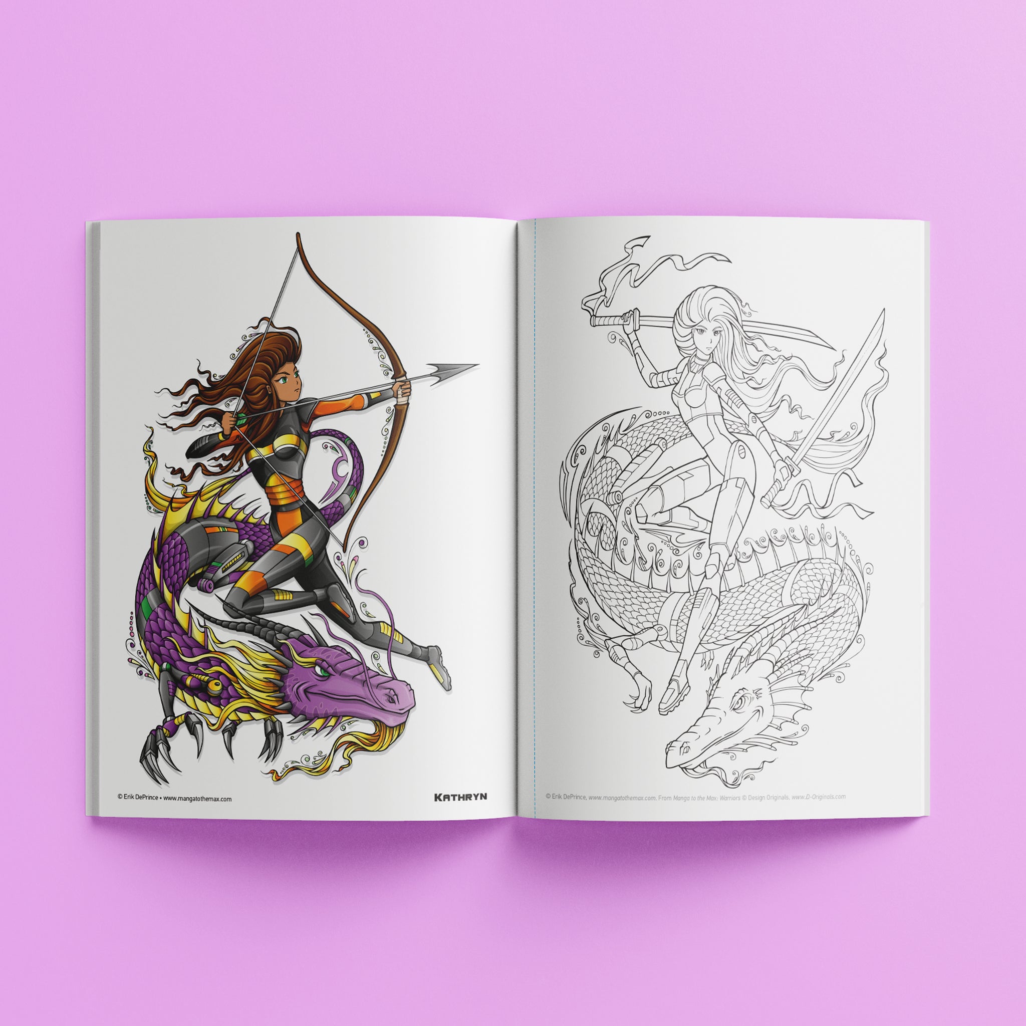 Hinkler Manga to the Max Drawing and Colouring Book: Warriors