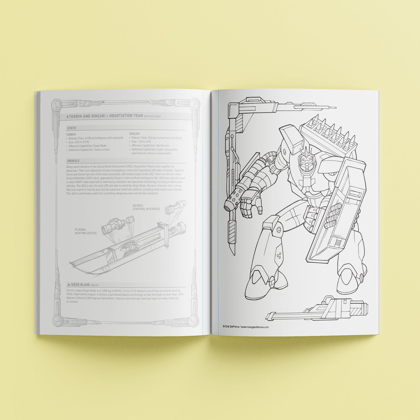 Hinkler Manga to the Max Drawing and Colouring Book: Robots