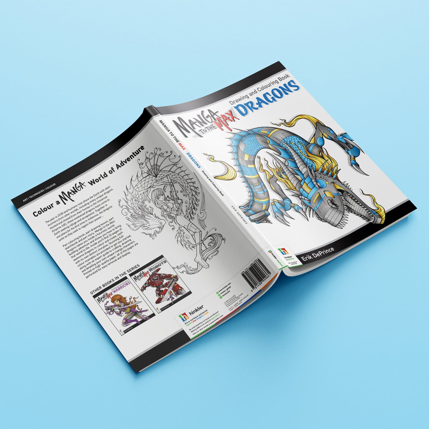 Hinkler Manga to the Max Drawing and Colouring Book: Dragons
