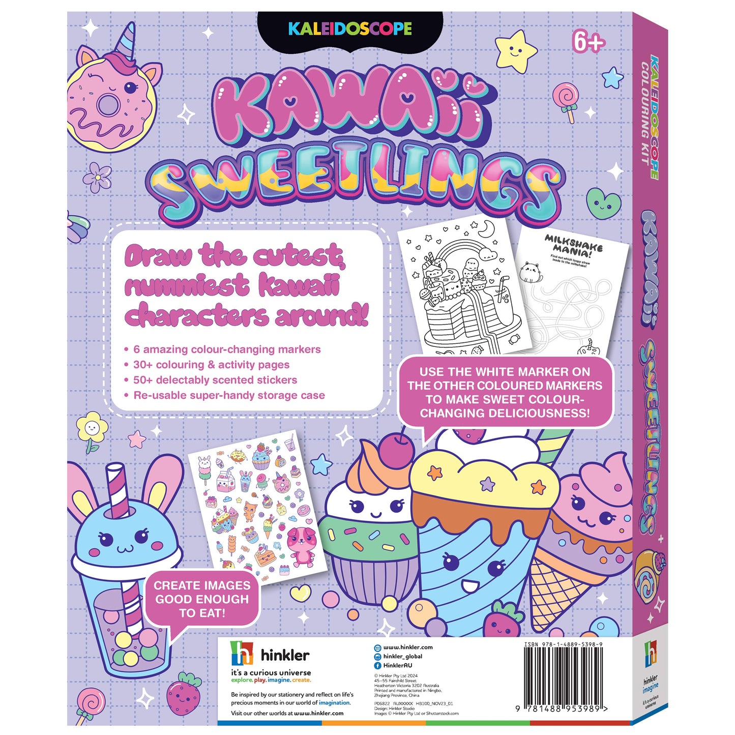 Hinkler Kaleidoscope Colouring Kawaii Sweetlings Kit