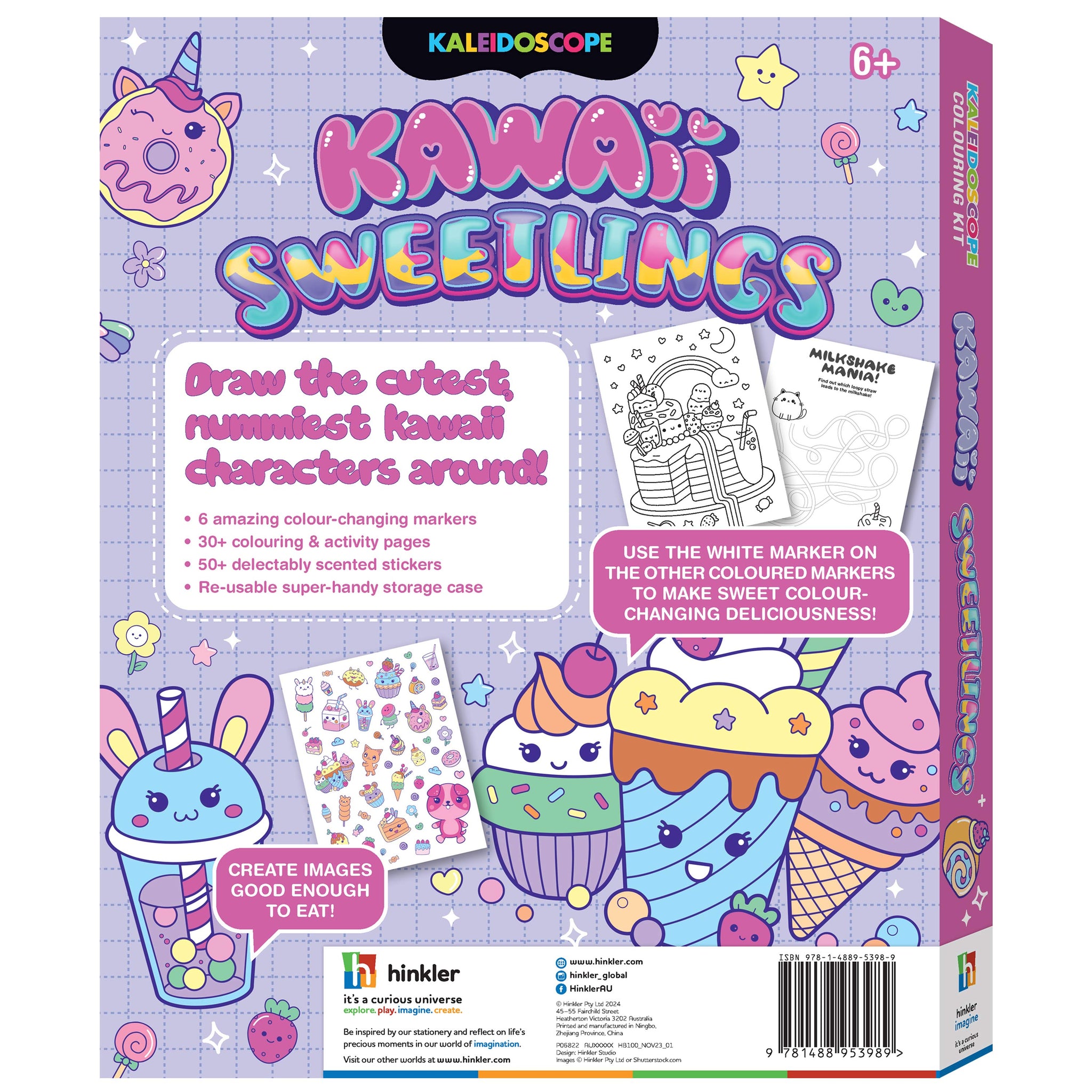 Hinkler Kaleidoscope Colouring Kawaii Sweetlings Kit