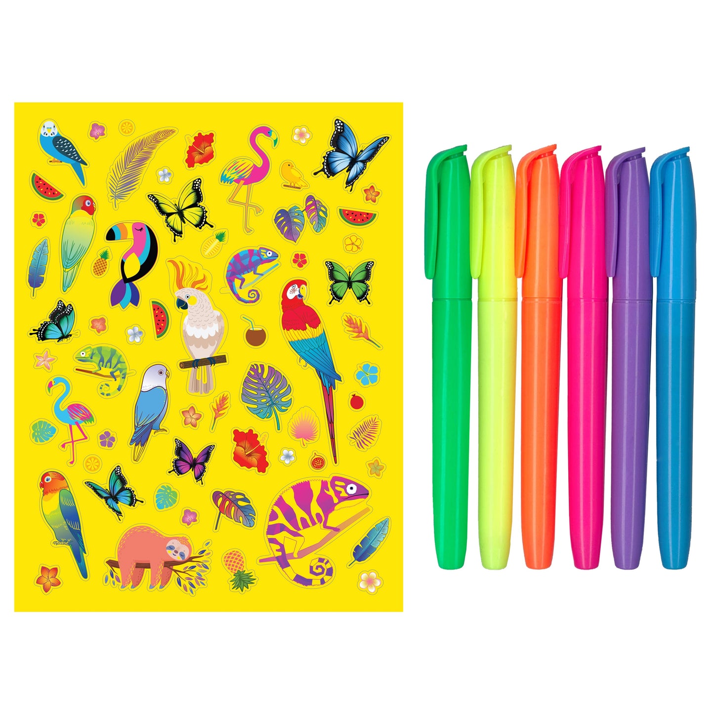 Hinkler Kaleidoscope Colouring Kit Neon Jungle