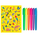 Hinkler Kaleidoscope Colouring Kit Neon Jungle