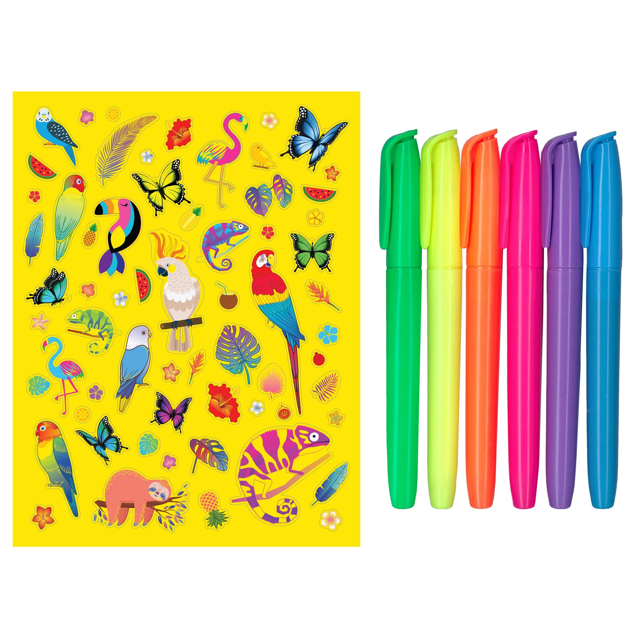 Hinkler Kaleidoscope Colouring Kit Neon Jungle