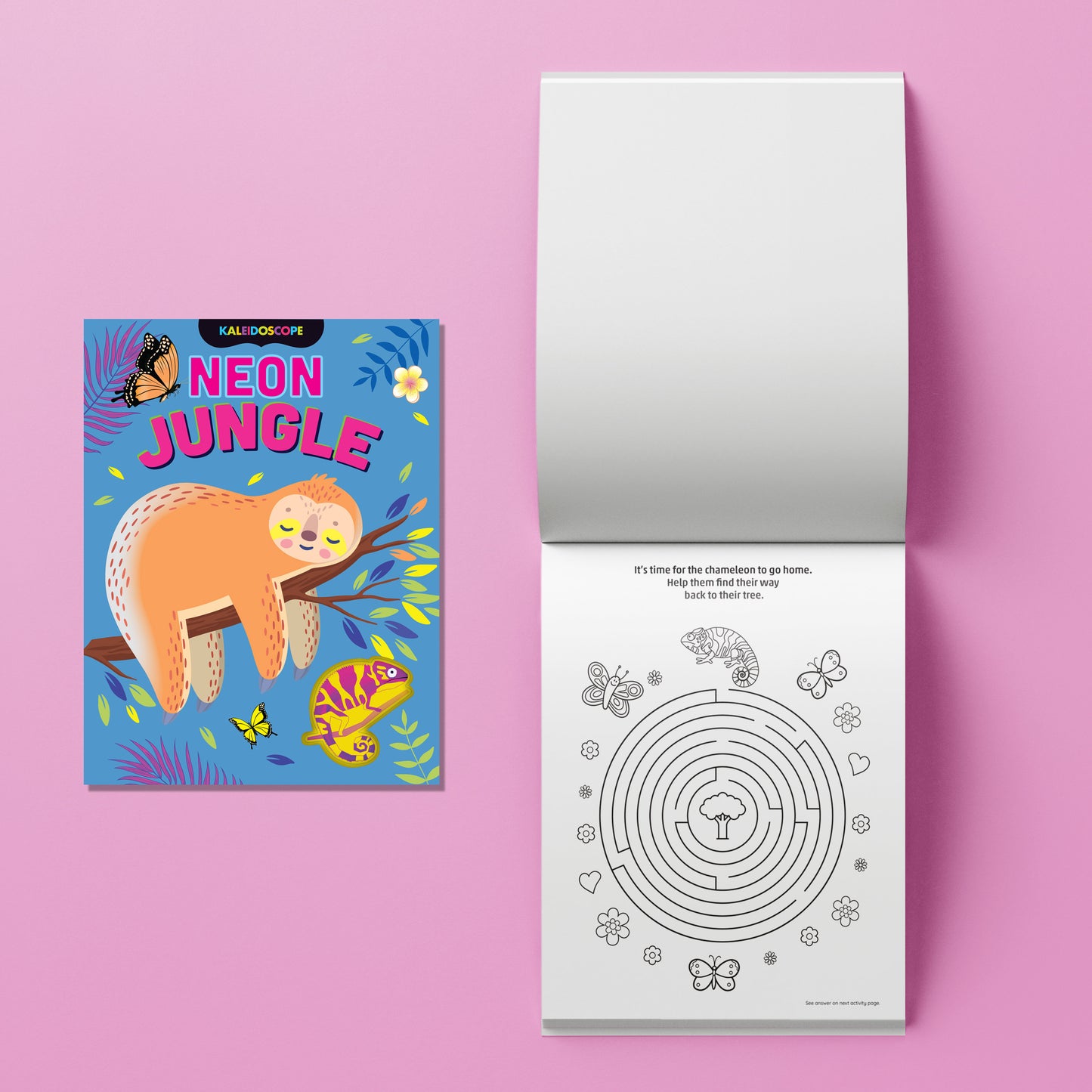 Hinkler Kaleidoscope Colouring Kit Neon Jungle
