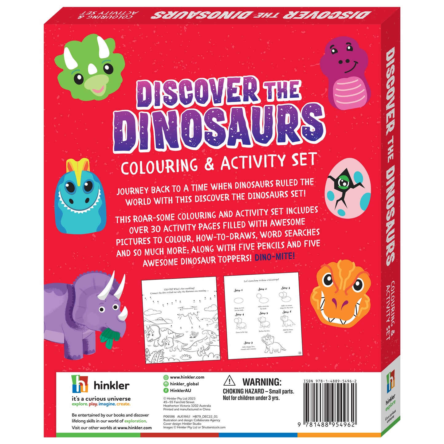 Hinkler Discover the Dinosaurs Colouring & Activity Set