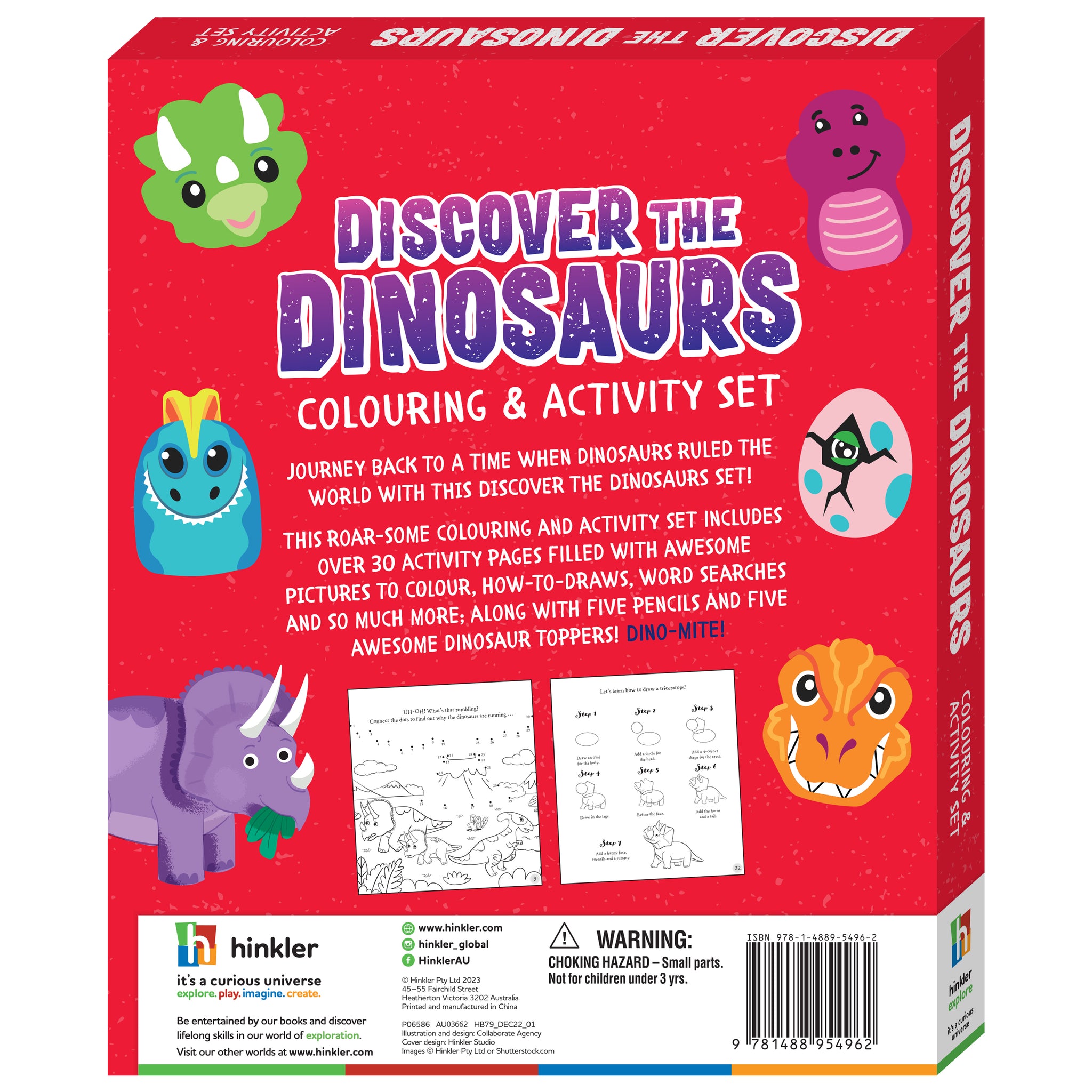 Hinkler Discover the Dinosaurs Colouring & Activity Set