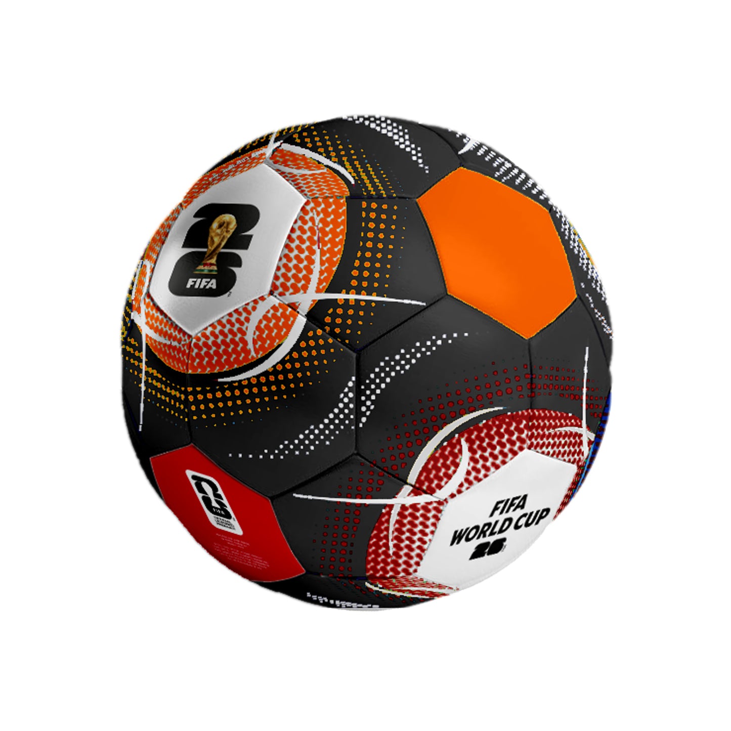 Hi5 FIFA World Cup 2026 Dynamic Football – Black/Orange/Red | Size 5