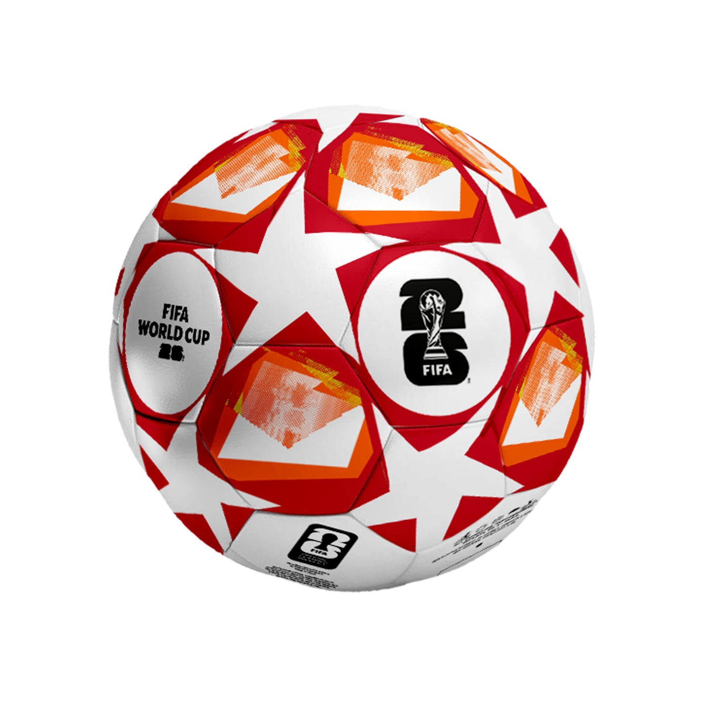 Hi5 FIFA World Cup 2026 Star Football – White/Red/Orange | Size 5