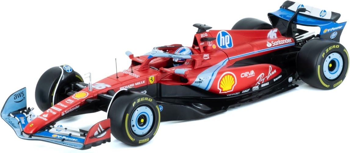 1:18 Ferrari Formula (with helmet & plastic stand) - SF24 (MIAMI GP)