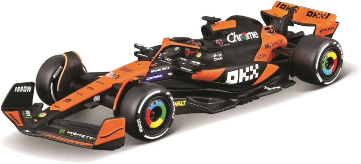 1:43 Formula (with helmet & plastic stand) - McLaren Team MCL38 (Miami GP) (2024)